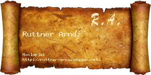 Ruttner Arnó névjegykártya